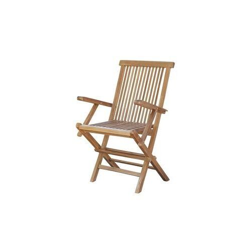 Midland Fauteuil De Jardin En Teck Massif Pliant