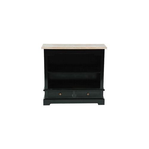 Bois Dessus Bois Dessous - Commode en acajou et teck massif 95 cmLONDRES  - Noir