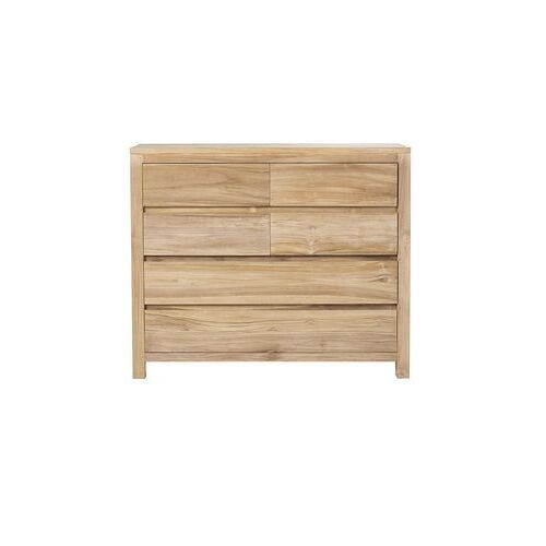 Bois Dessus Bois Dessous - Commode en teck massif 120 cmBOSTON  - Naturel
