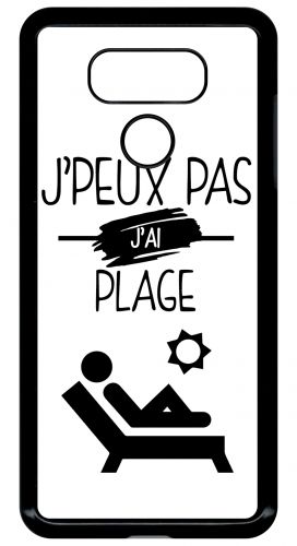 Coque Lg G6 - J Peux Pas J Ai Plage 1 - Noir