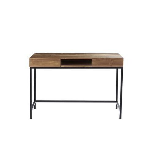 Lina Bureau En Teck Massif Et Métal 120 Cm