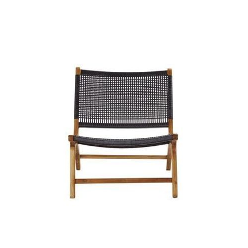 Lina Fauteuil En Teck Massif Et Tissage