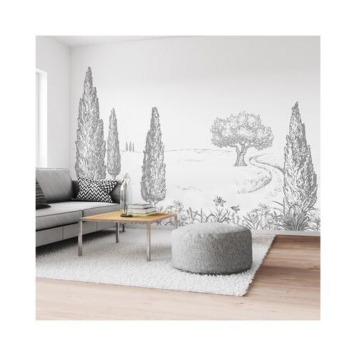 99Deco - Papier Peint Panoramique L336xH270cm Provence  - Gris