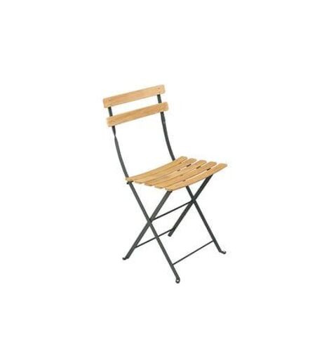 Fermob - Chaise Pliante Bistro Naturel - 26 Gris Orage  - Gris