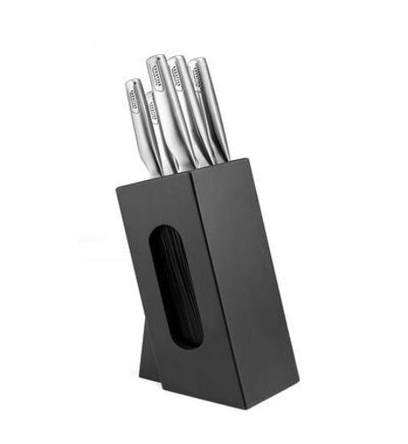 Sabatier Trompette - Asean - Bloc Spaghetti 5 Couteaux De Cuisine  - Gris