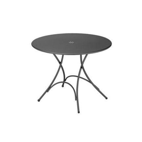 Emu - Table Pliante Ronde Pigalle - Fer Ancien  - Gris