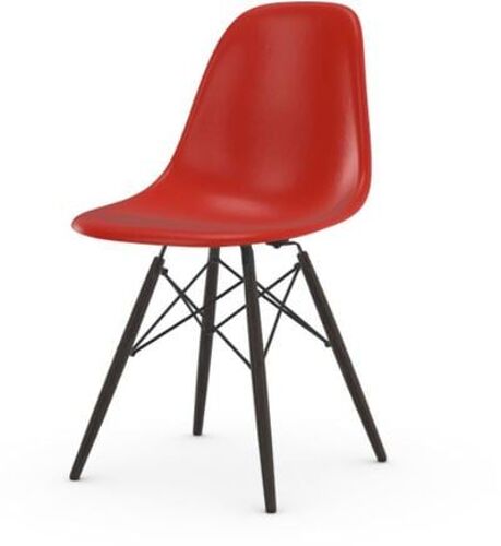 Chaise Eames en fibre de verre DSW - Classic Red - érable noir