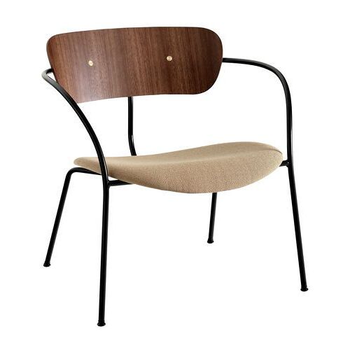 andTRADITION - Chaise lounge Pavilion AV6 - Noyer laquÃ© - vidar 333 - Armature en laiton  - Marron