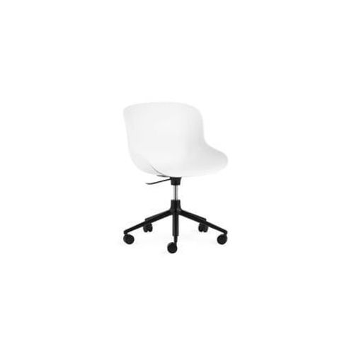 Fauteuil Pivotanthyp Avec Roulettes - Blanc - Aluminium Noir