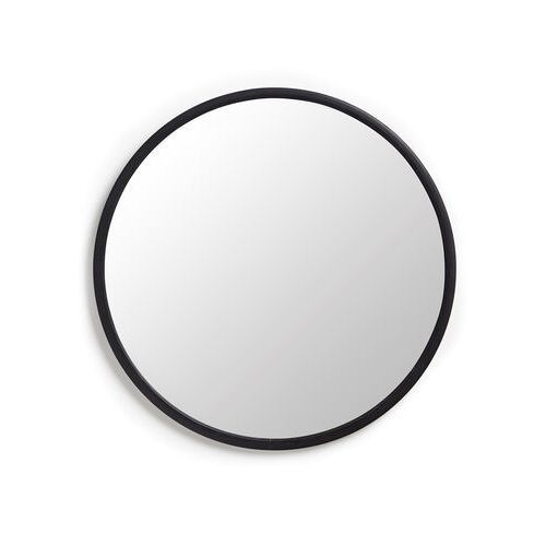 Umbra - Miroir rond contour en caoutchouc HUB  - Noir