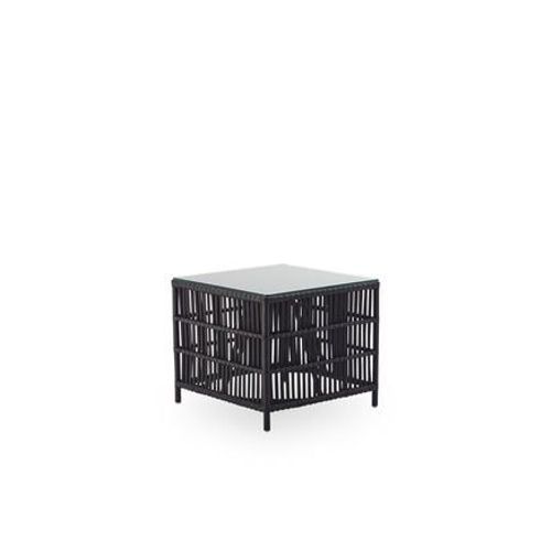 Sika-Design - Tables Basse Carrée En Rotin Noir Mat - Noir