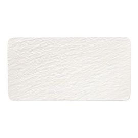 Manufacture Rock Blanc Plat À Servir Rectangulaire