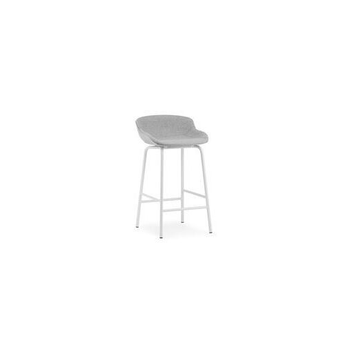 Tabouret de bar Hyg 65cm entièrement rembourré - blanc