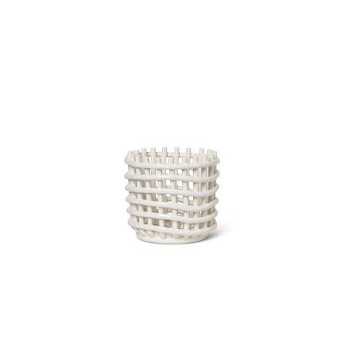 Panier en céramique - petite - off white