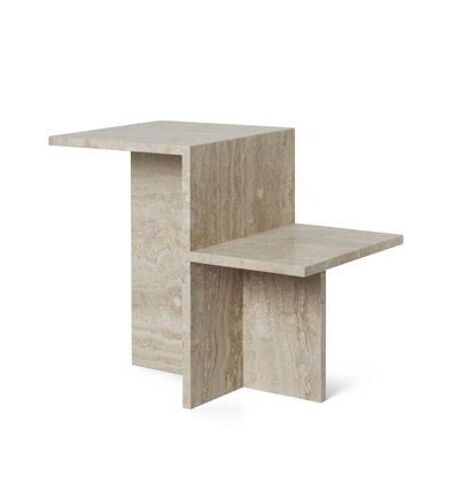 Ferm LIVING - Table d'appoint Distinct - travertin - Marron