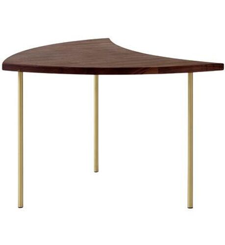 Table D'appoint Pinwheel - Oiled Walnut - Laiton