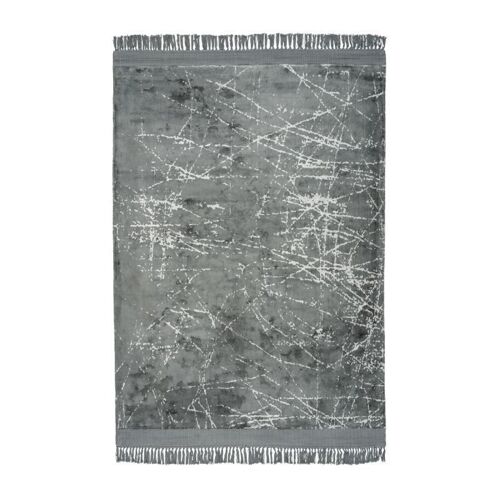 Paris Prix - Tapis Tissé À La Main Imprimé "Dolce Vita Iii" Gris 80 X 150 Cm