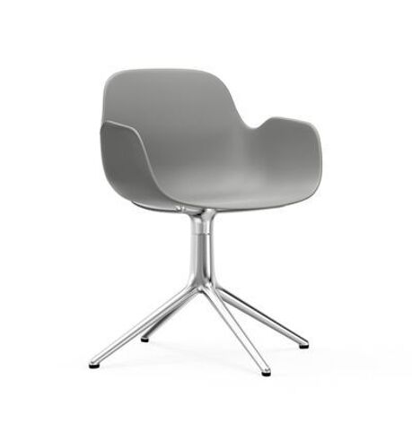 Fauteuil pivotant Form - gris - aluminium