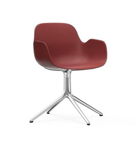 Fauteuil pivotant Form - rouge - aluminium