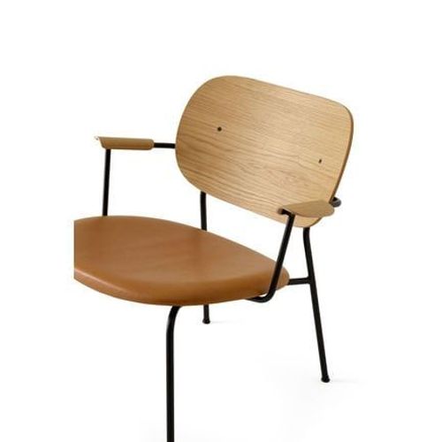 Audo - Chaise Co Lounge - Chãªne Nature - Cuir Dakar Brun  - Beige