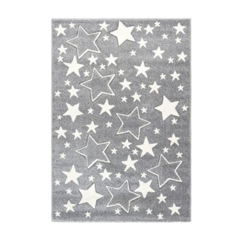 Paris Prix - Tapis De Chambre Enfant Étoiles "Tamworth" Argent 80 X 150 Cm
