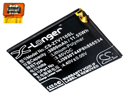 Batterie Li-Polymer 3,85v 3000mah / 11.55wh Type Li3930t44p8h866534 Pour Zte Blade V7 Max, Blade V7 Max Dual Sim