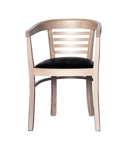 Chaise à accoudoirs Charles - naturel