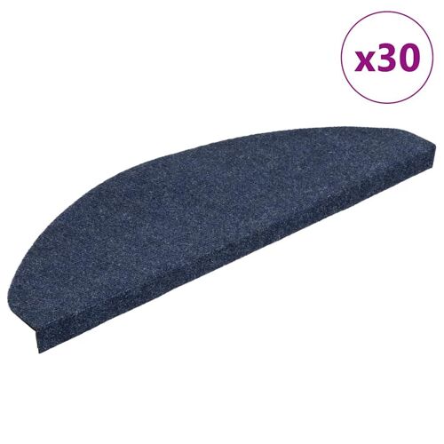 Vidaxl Tapis D'escalier Auto-Adhésifs 30 Pcs Bleu 65x22,5x3,5 Cm