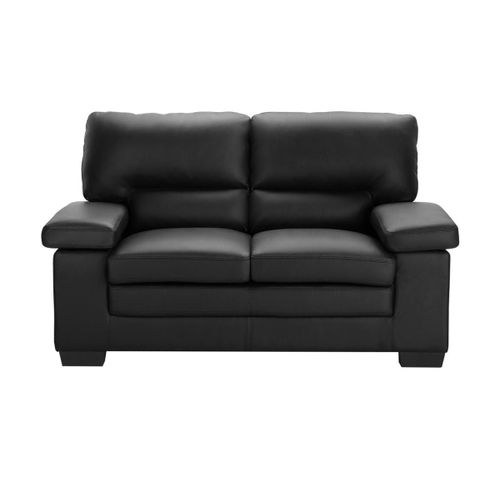 Canapé 2 Places En Cuir De Buffle Mimas - Noir