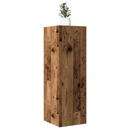 vidaXL Meuble mural vieux bois 30,5x30x90 cm bois d'ingénierie
