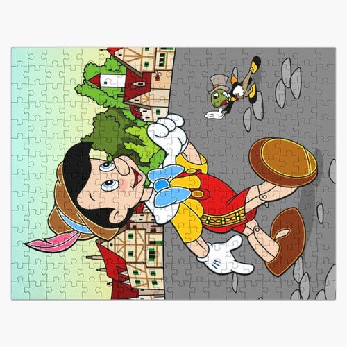 Puzzle en bois Pinocchio 300 pièces 38x26 cm jouet décoration mura