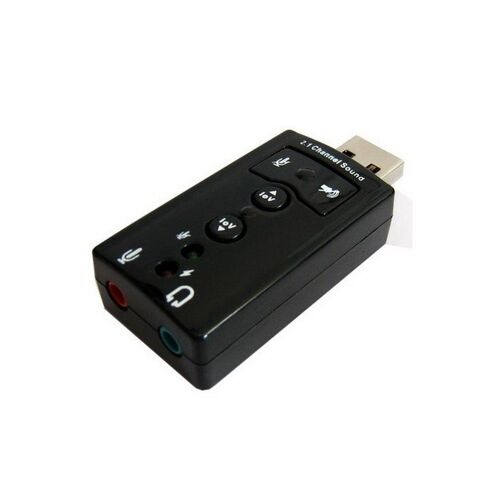Adaptateur audio USB 2.1 canaux (noir)