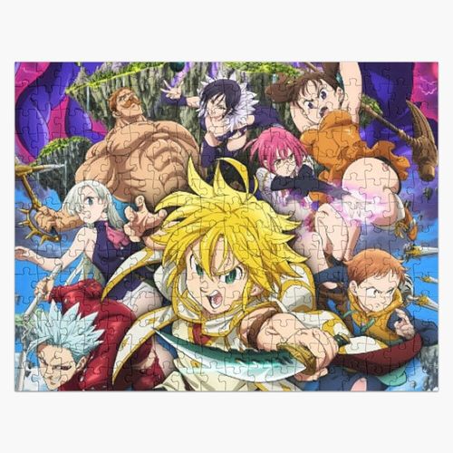 Puzzle en bois Les sept péchés capitaux 300 pièces 38x26 cm jouet décoration mu
