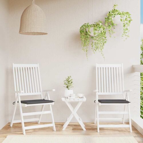 Vidaxl Coussins De Chaise De Jardin Lot De 2 Anthracite 40x40x4 Cm