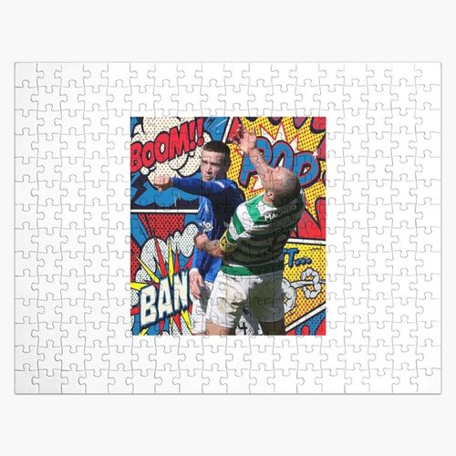 Puzzle en bois ?uvre d'art des Glasgow Rangers de football écossais 300 pièces 38x26 cm jouet décoration mu