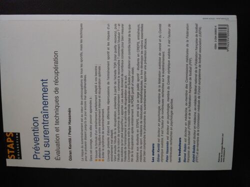 Prevention Du Surentrainement - Evaluation Et Techniques De Recuperation
