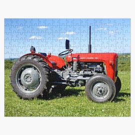 Puzzle en bois Tracteur Massey Ferguson 35 300 pièces 38x26 cm jouet décoration mura