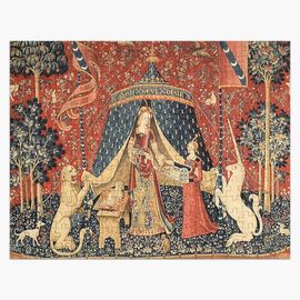 Puzzle en bois La Dame à la Licorne : La Dame à la licorne 300 pièces 38x26 cm jouet décoration mu