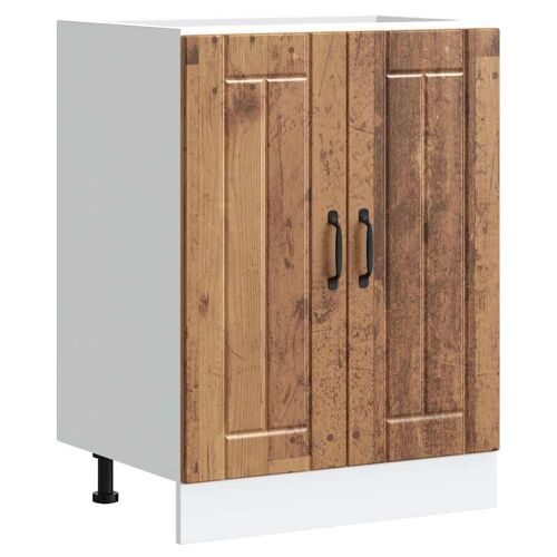 vidaXL Meuble de base de lavabo Lucca vieux bois bois d'ingénierie