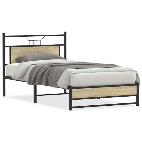 Vidaxl Cadre De Lit Sans Matelas Chêne Sonoma 100x190 Cm