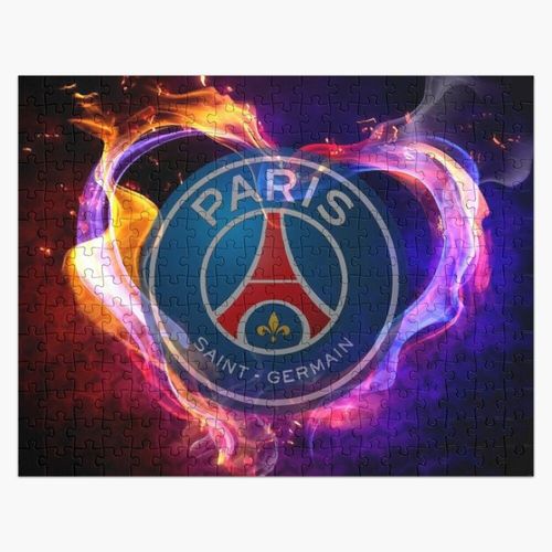 Puzzle en bois Club de football du Paris Saint-Germain 300 pièces 38x26 cm jouet décoration mura