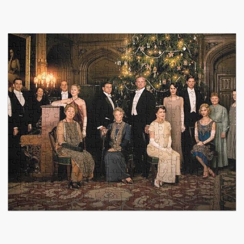 Puzzle en bois Le casting de Downton Abbey 300 pièces 38x26 cm jouet décoration mura