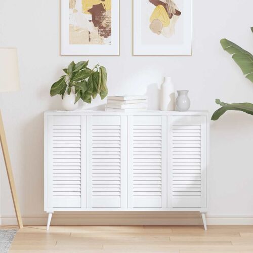 vidaXL Portes d'armoire à persiennes 4 pcs blanc 69x29,5 cm
