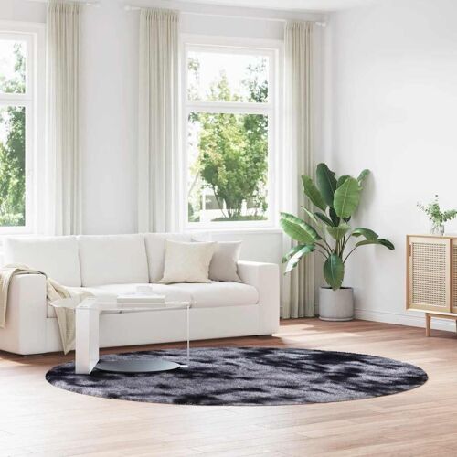 Vidaxl Tapis Shaggy À Poils Longs Navarra Gris Foncé 240x240 Cm