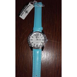 Montre Michael John Pour Fille - Boîte Acier, Bracelet Noir Et Blanc, Quartz - Neuve Avec Boîte