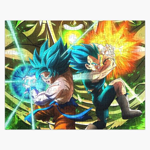 Puzzle en bois Goku et Vegeta DBZ 300 pièces 38x26 cm jouet décoration mura