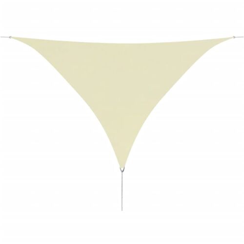 Voile Toile D'ombrage Parasol En Tissu Oxford Triangulaire 5 X 5 X 5 M Crème Helloshop26 02_0008674
