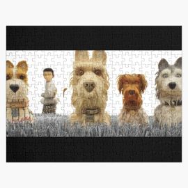 Puzzle en bois Chien dans l'herbe 300 pièces 38x26 cm jouet décoration mura