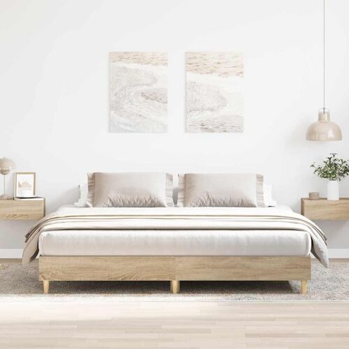 vidaXL Cadre de lit sans matelas chêne sonoma 160x200 cm