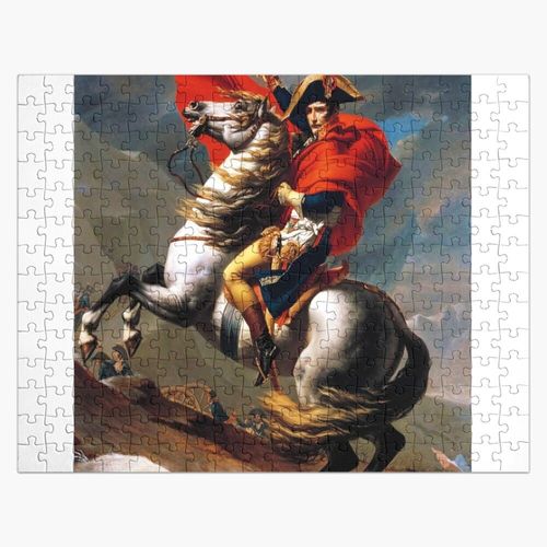 Puzzle en bois Napoléon franchissant les Alpes (robe rouge) 300 pièces 38x26 cm jouet décoration mur